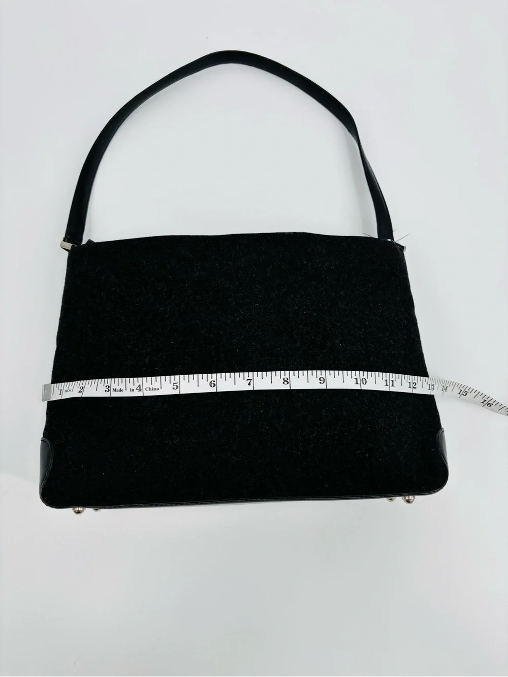 Vintage Kate Spade made in italy tweed black shoulder bag